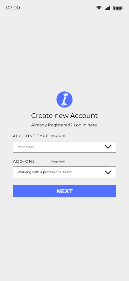  New User with<br> Professional Team