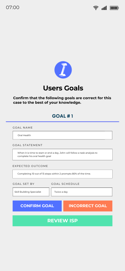  Confirm Goal