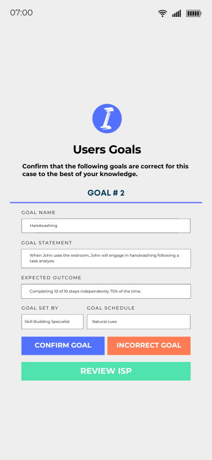  Confirm Goal