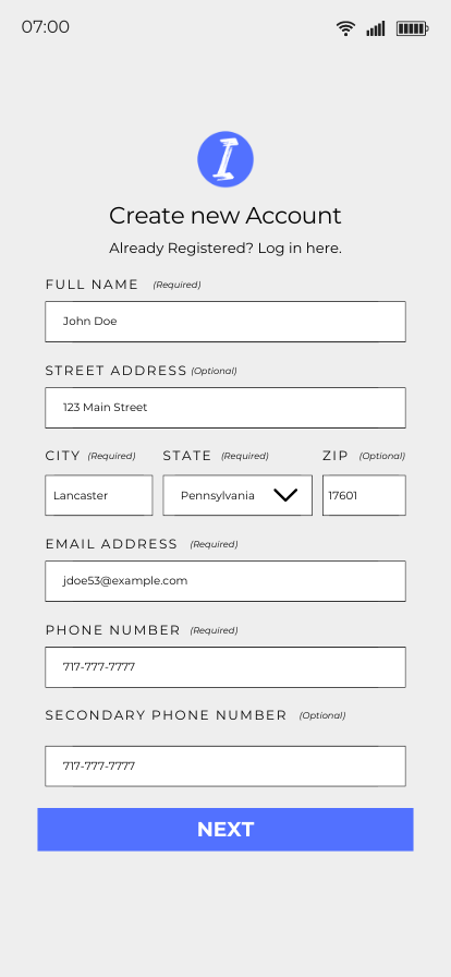  New User with no<br> Professional Team