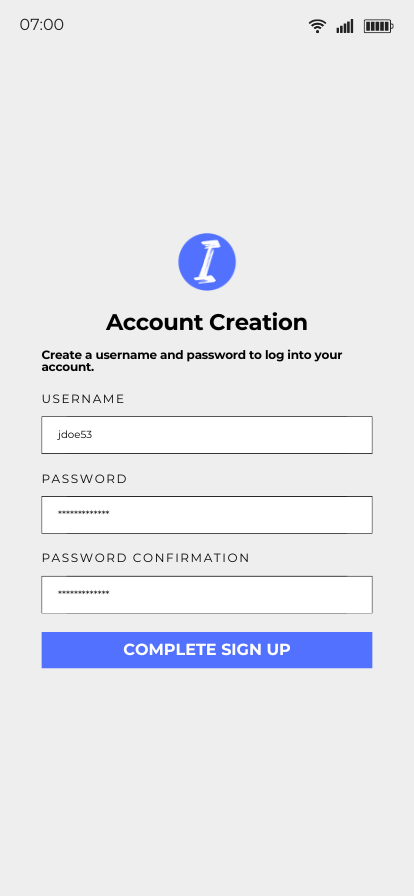  Careteker User Sign-up <br> with no Pro Team