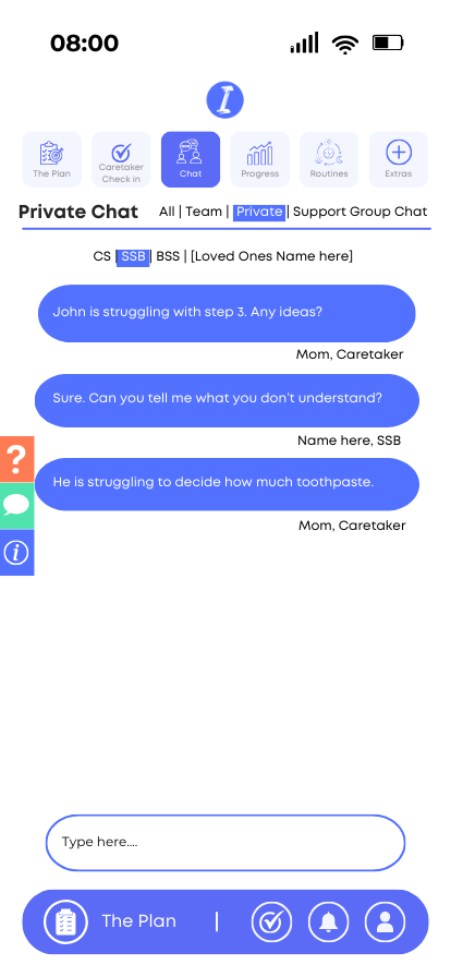  Private Chat Screen