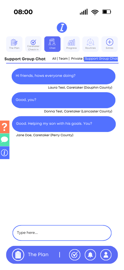  Support Group Chat Screen