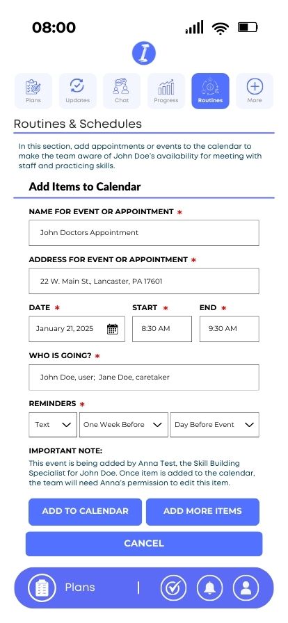  Add Appointment/Event <br>to Calendar