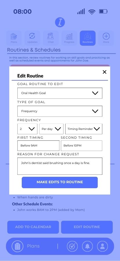 Edit Routine with Frequency