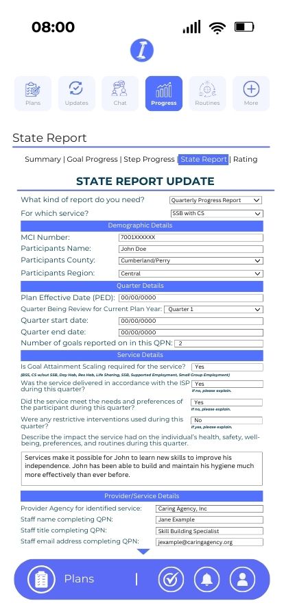  Quarterly Progress Note